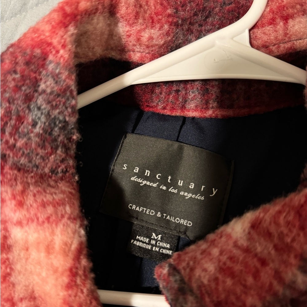 Sanctuary Red and Black Checkered Coat